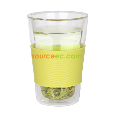 Customization 360ML Double Wall Glass Cup Promotional Products