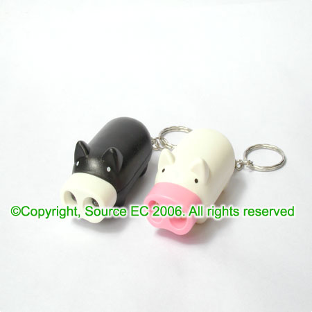 Customization Small Pig Light Keychain Promotional Products