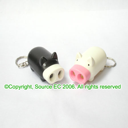 Customization Small Pig Light Keychain Promotional Products