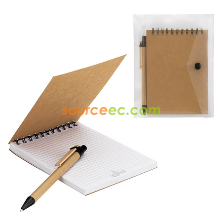 Customization Recycled Notebook With Recycled Pen Promotional Products
