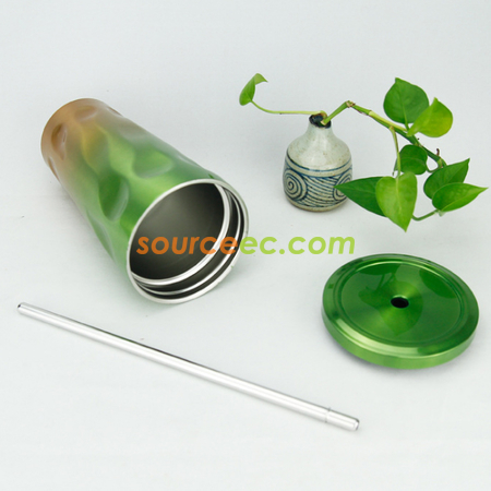 Customization 550ML Double Stainless Steel Straw Cup Promotional Products