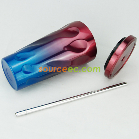 Customization 550ML Double Stainless Steel Straw Cup Promotional Products