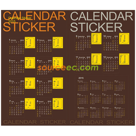 Customization Calendar Stickers Promotional Products
