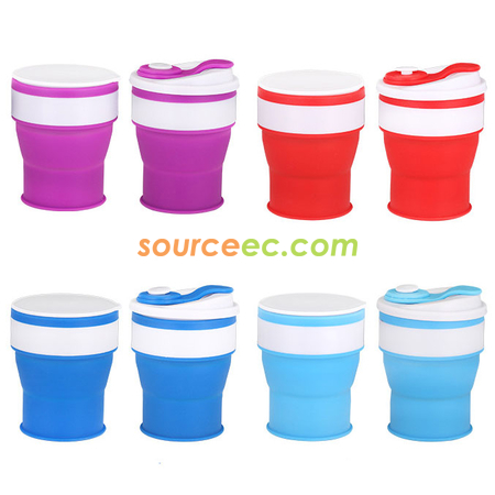 Customization 350ML Silicone Collapsible Coffee Cup Promotional Products