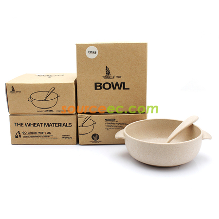 Customization Straw Bowl with Spoon Promotional Products