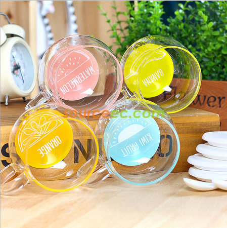 Customization Glass Cup with Spoon and Lid Promotional Products