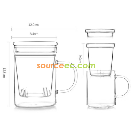 Customization Glass Cup with Infuser Promotional Products