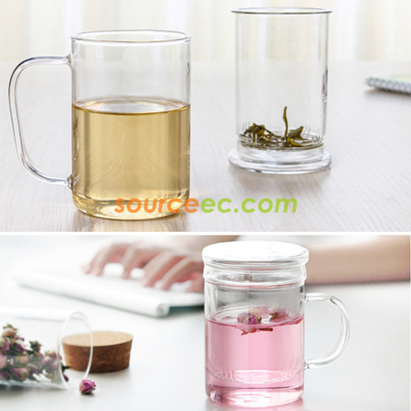 Customization Glass Cup with Infuser Promotional Products