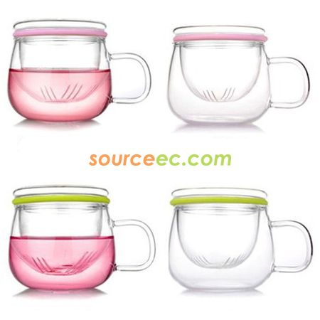 Customization Glass Cup with Infuser Promotional Products