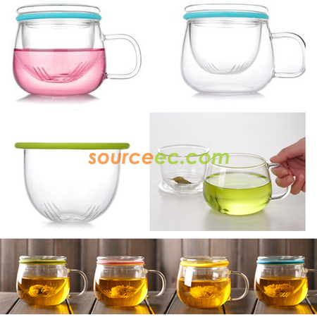 Customization Glass Cup with Infuser Promotional Products