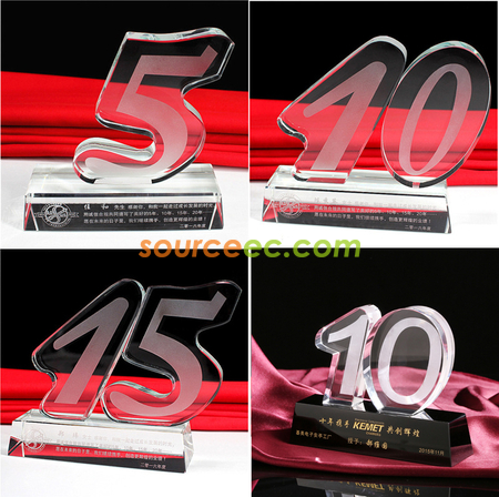 Customization Anniversary Crystal Trophy Promotional Products