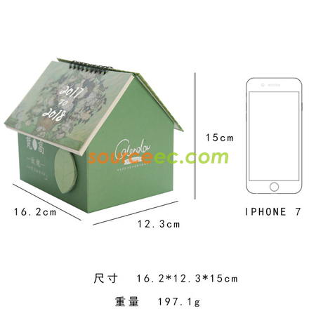 Customization House Shape Desktop Calendar Promotional Products