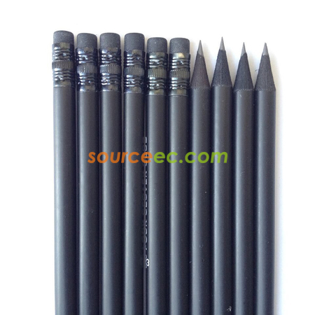 Customization All-Black Wooden Pencil Promotional Products