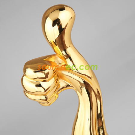 Customization Thumbs-up Resin Crystal Trophy Promotional Products