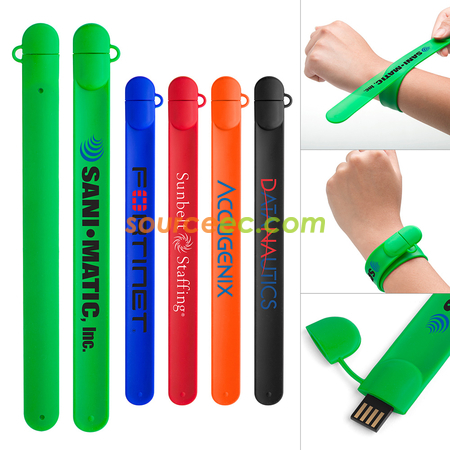 Customization Slap Silicon Bracelet USB Flash Drive Promotional Products