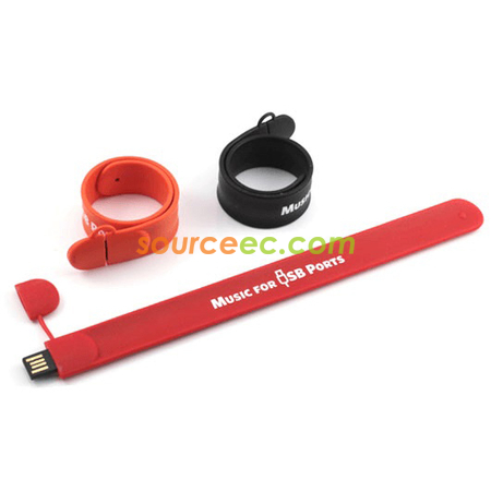 Customization Slap Silicon Bracelet USB Flash Drive Promotional Products