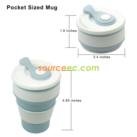 Customization 350ML Silicone Collapsible Coffee Cup Promotional Products