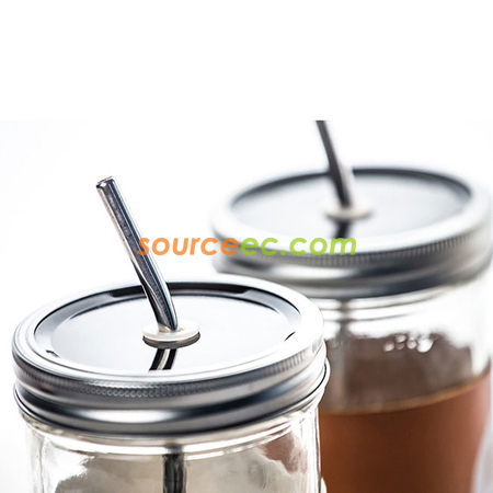 Customization 650ML Glass Mug with Straw and Sleeve Promotional Products