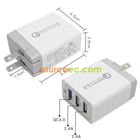 Customization Two-USB Travel Adapter Promotional Products