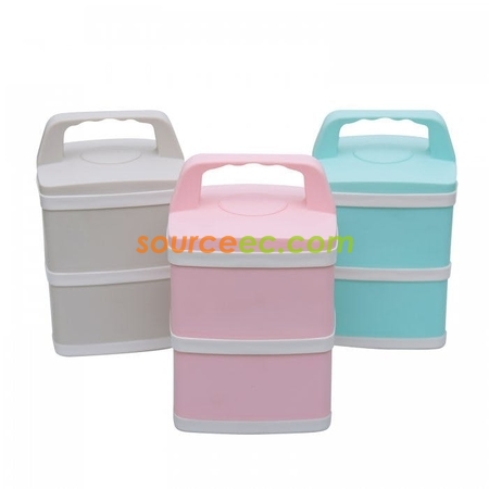 Customization Duo-Tier Stainless Steel Lunch Box Promotional Products