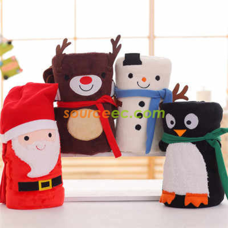 Customization Christmas Rolling Blanket Promotional Products