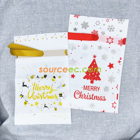 Customization Christmas Drawstring Gift Bags Promotional Products