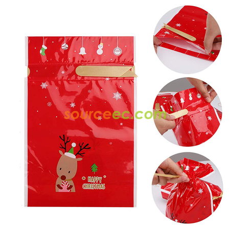 Customization Christmas Drawstring Gift Bags Promotional Products