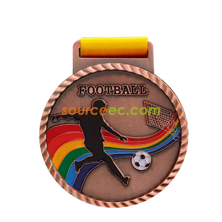 Customization Colorful Football Medal Promotional Products