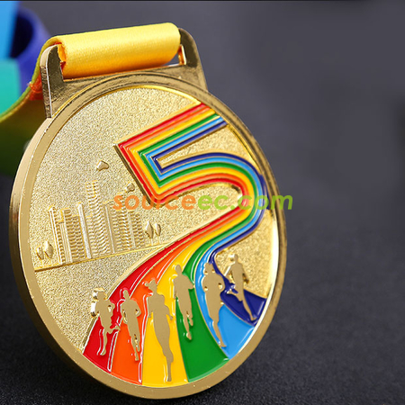 Customization Colorful Marathon Medal Promotional Products