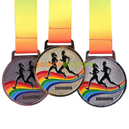 Customization Colorful Running Medal Promotional Products