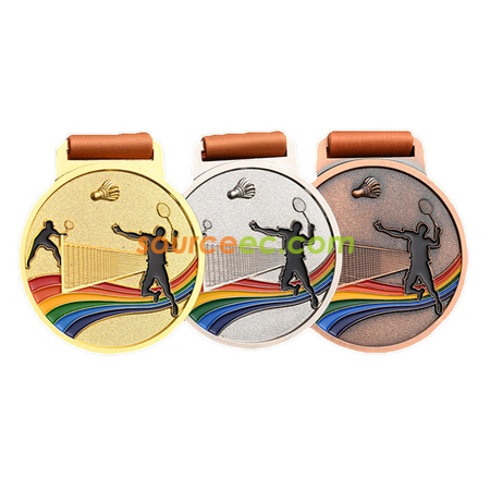 Customization Colorful Badminton Medal Promotional Products