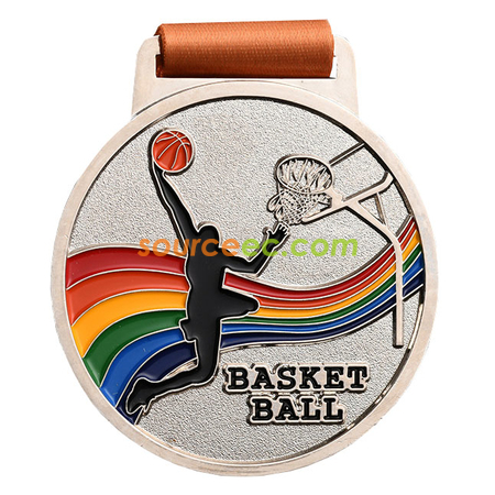 Customization Colorful Basketball Medal Promotional Products