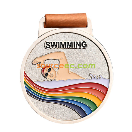 Customization Colorful Swimming Medal Promotional Products