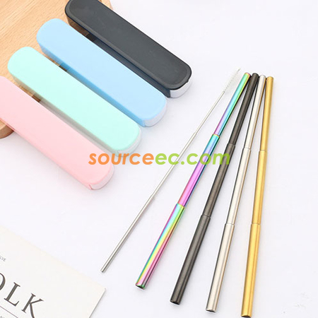 Customization Retractable Stainless Steel Straw Promotional Products