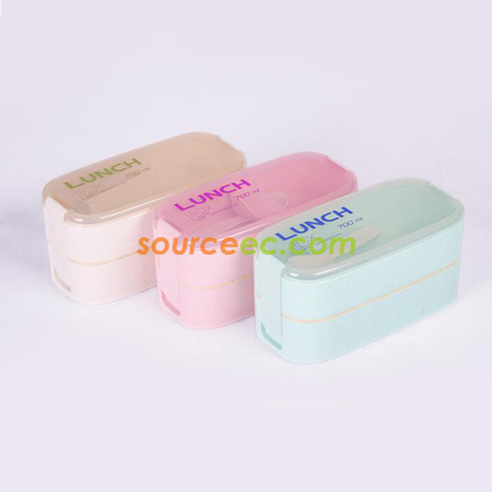 Customization Wheat Straw Lunch Box Promotional Products