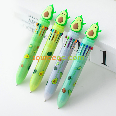 Customization 12 Color Advertising Pen For Avocado Promotional Products