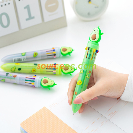 Customization 12 Color Advertising Pen For Avocado Promotional Products