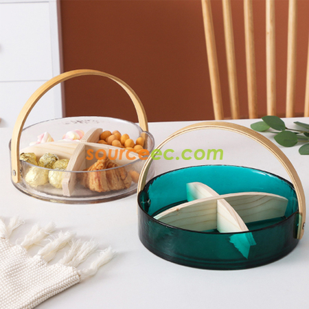 Customization Creative Portable Glass snack Tray Promotional Products