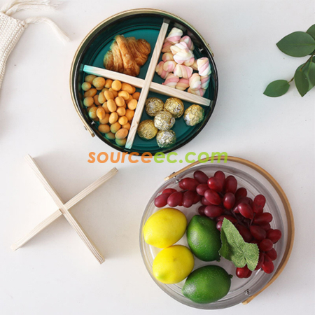 Customization Creative Portable Glass snack Tray Promotional Products