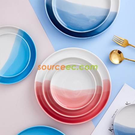 Customization Colorful Ceramic Plates Promotional Products