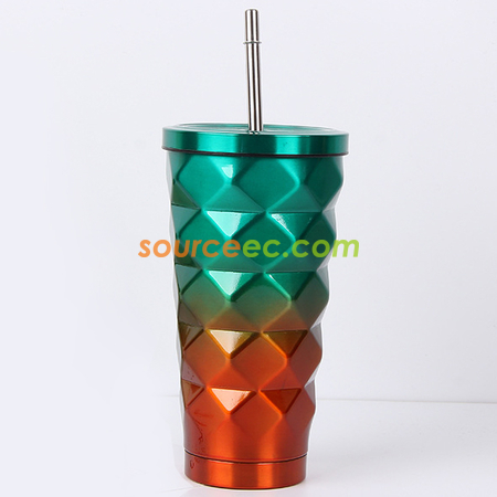 Customization 500ML Stainless Steel Coffee Thermos with Straw Promotional Products