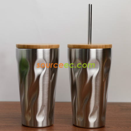 Customization 500ML Stainless Steel Coffee Thermos with Straw Promotional Products