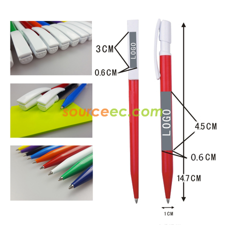 Customization Plastic Press Pen Promotional Products