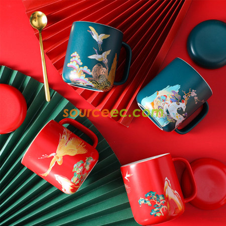 Customization Chinese Style Retro Mug Promotional Products