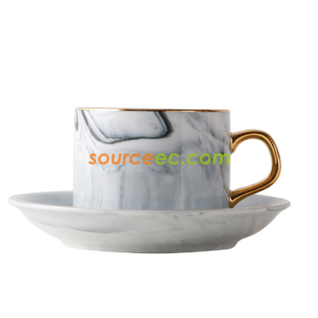 Customization Marble Pattern Ceramic Cup Promotional Products