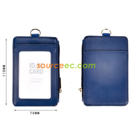 Customization Leather Zipper Card Holder Promotional Products