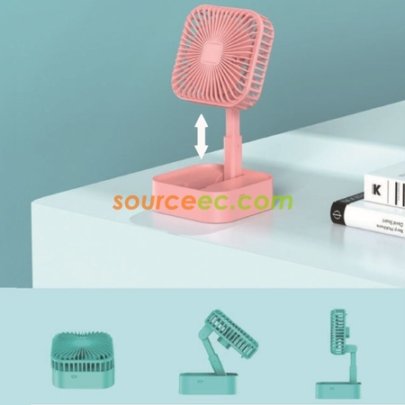 Customization Retractable Folding Charging Fan Promotional Products