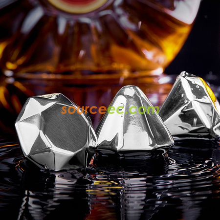 Customization Diamond-shaped Stainless Ice Cube Promotional Products