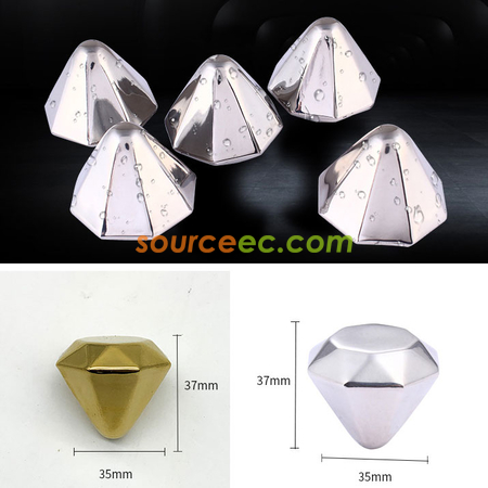 Customization Diamond-shaped Stainless Ice Cube Promotional Products