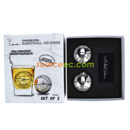 Customization Basketball-shaped Stainless Ice Cube Promotional Products